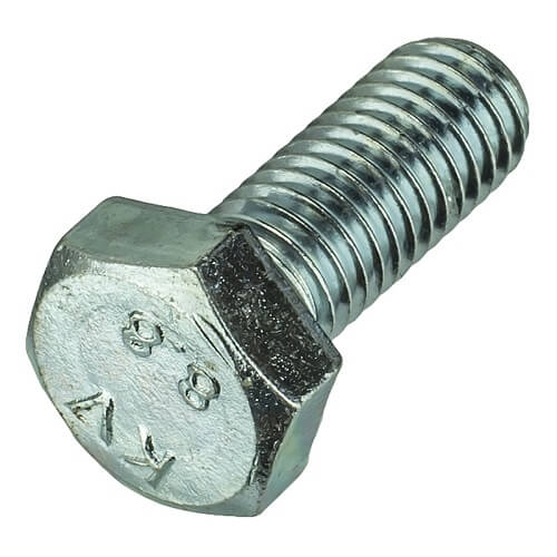 Болт 10х20 цинк, полная резьба, с шестигранной головкой, кл.8.8, DIN933, ГОСТ7805-70
