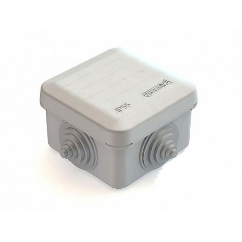 Коробка  70х70х40 IP55 цвет серый RAL 7035 (112 шт) квадратная