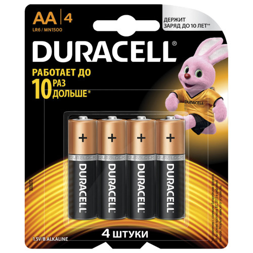 Батарейка LR6 АА (пальч.) LR6 4BL Durasell Basic