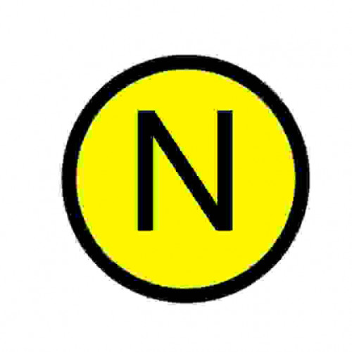 Наклейка "N" (d20мм) EKF