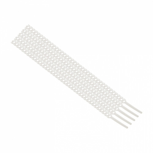 Хомут (20 шт.) гибкий белый многоразовый FlexSTRAP EKF (СИЛИКОН)