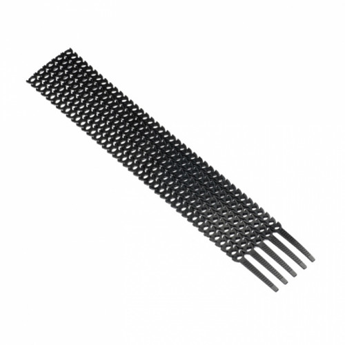 Хомут (20 шт.) гибкий черный многоразовый FlexSTRAP EKF (СИЛИКОН)