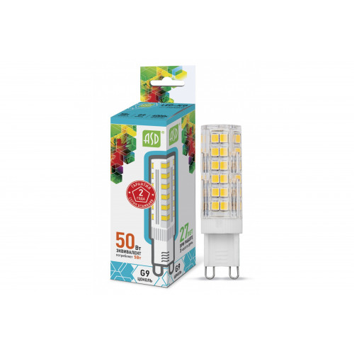 Лампа LED-JCD-standart 5.0ВТ  G9 160-260В  4000K EPISTAR