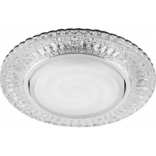 CD4022 20 LED  cветильник потолочный c диодной подсветкой, GX 53. прозрачный