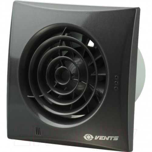 Вентилятор D=100 вытяжной VENTS 100 Quiet, 220-240 В, бесшумный, цвет черный сапфир