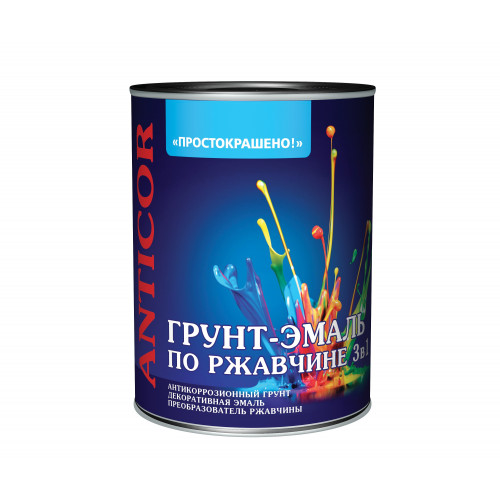 БЕЛЫЙ 1,9кг. Грунт-эмаль по ржавчине 3в1, /Простокрашено