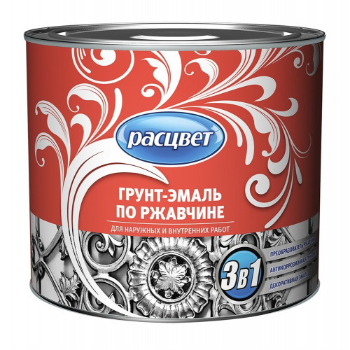 ГОЛУБОЙ 1,9кг. Грунт-эмаль по ржавчине алкидная, // РАСЦВЕТ