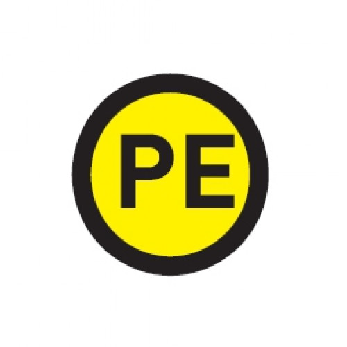 Наклейка "PE" (d20мм) EKF