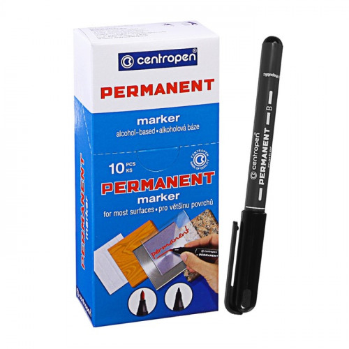 Маркер 1.0/2мм ЧЕРНЫЙ перманентный, // Centropen